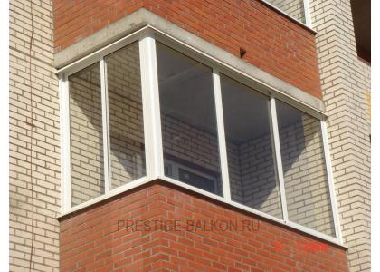 Холодное остекление балкона профилем Provedal и шумопонижающими отливами Лыткарино