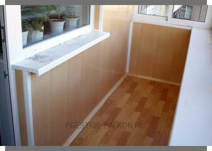 Теплое остекление балкона пластиковыми окнами и электрическим теплым полом в Лыткарино