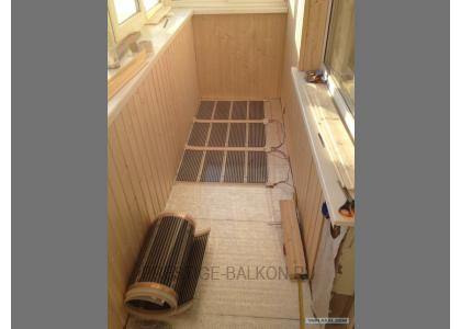 Теплое остекление лоджии пластиковыми окнами с теплым пленочным ИК полом в Лыткарино